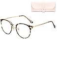 Cleoxyge Blue Light Blocking Glasses Classic Metal Frame for TV PC Computer Gaming Eyeglasses & UV Protection for Gaming Reading Anti Eyestrain