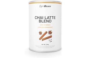 GymBeam Miscela per Chai Latte e Masala Chai 250 g, Spezie Aromatiche e Tè Nero, Perfetta per Latte Senza Lattosio, Gusto Morbido e Aroma Speziato, Con Caffeina, Adatta per Frappé e Frullati