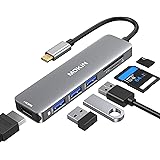 USB C to HDMI Adapter, 6 IN 1 MacBook Pro Adapter USB C Hub 4K @60Hz for MacBook Pro 2020-2016, MacBook Air 2020-2018, Ipad P