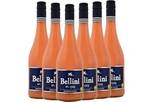 Bellini No. 1323 Pfirsich alkoholfrei - P&P Weine Alkoholfreies Getränk 6 x 0,75l VINELLO - 6 x Weinpaket inkl. kostenlosem VINELLO.weinausgießer