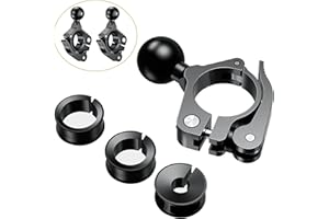 SPTCHAPN 1 Inch Ball Mount Accessories Aluminium Alloy Suitable for Handlebar Mount Ball Compatible with 1 Inch Ball Pan Systems (Black R18 x 2)