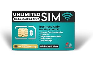 SCANCOM EE Unlimited Calls, Texts, Data & EU Roaming Sim - £20 per month for 24 Months - Business Monthly Contract Sim - Minimum 5 Sims Required (Calls, Texts, Data & EU Roaming)