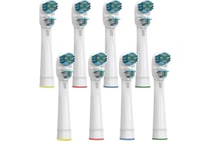 KONGKAY Cabezales de repuesto para cepillos de dientes eléctricos compatible con Braun Oralb Dual Clean, Cabezales de repuesto para Oralb cepillos de dientes eléctricos, 8 piezas