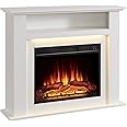 FlameKo Sahara Fireplace with 39" surround and Realistic Flame Effect Heater White Multiple Colours Available