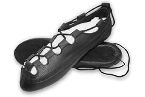 CAPRA FALCONERI Irish Dance Shoes Dancing Pump Shoes - Soft Reel Leather Upper Loop Style - Leather Insole & Terry Towel Cotton Lining & Double Stitch Suede Outsole (See Size Guide in Pictures)