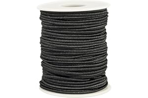 DHAIQC Corda Elastica Nero 2 mm X 30 m, Corde Elastiche Cavo Elastico Marino Corda Gomma per Teloni, Bagagli, Campeggio, Kayak, Lacci per Scarpe, Progetti Fai Da Te (Nero, 2MM X30M)