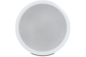 Power Dynamics CSPB5 5" Ceiling Speaker 100V Line - White | Flush-Mount Commercial In-Ceiling Speaker with Spring Clips, 3W/6W Tappings, ABS Frame, for Offices, Restaurants, and PA Systems