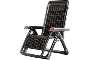 maxant Garden Chair, Zero Gravity Chair 0°-170°Folding Sun Lounger with Adjustable Headrest Folding Recliner Deck Chairs Max load Capacity 300Kg Outdoor & Garden Sunloungers for Pool Patio Terrace