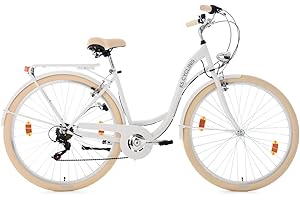 KS Cycling Vélo pour Dame 28'' Balloon Blanc TC 48 cm
