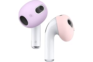 ‎ELAGO elago 2 pary wymiennych końcówek dousznych, kompatybilne z AirPods 3, antypoślizgowe, silikonowe etui klasy premium, kompatybilne z AirPods 3. generacji (piękny różowy/lawendowy)