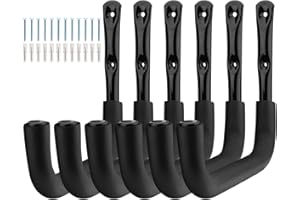 pipabiba Heavy Duty Garage Storage Hooks, Garden Tools Storage Utiltiy Hanger, Wall Mount Garage Hooks for Hanging Ladders, Chair, Kayak, Hose, Bulky Items (23.5cm x 32.5cm)