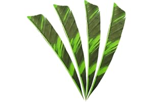 MILAEM 50pcs flèche Plume tir à l'arc Plume de flèche 4inch Naturelles fletches fletching pour DIY Flèches de Chasse Aile Droites