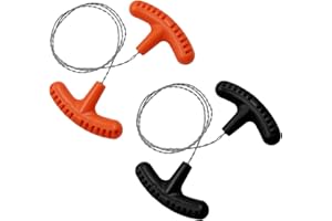 QIANFENG Lot de 2 scies à fil en acier inoxydable - Scie de survie - Scie de poche - Scie à main - Pour le bois - Mini scie à fil de secours - Fil de coupe manuel - Rouleau de scie en fil d'acier