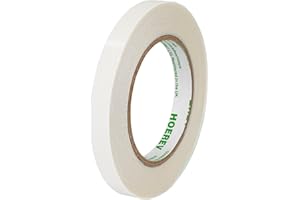 Hoerev UHMW PE Film Tape Ultra-high Molecular Weight Polyethylene Adhesive Tape, Size 0.28mmx12.7mm x 16.4m,Translucent, Abrasion Resistant Backing