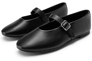 DREAM PAIRS Mary Jane Ballerine con Punta Tonda da Donna Eleganti Comode e Casual Slip-on Scarpe con Fibbia