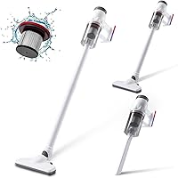 KEROMEE aspirapolvere senza fili,Motore a risparmio energetico da 120W e potenza di aspirazione di 16000Pa aspirapolvere & as