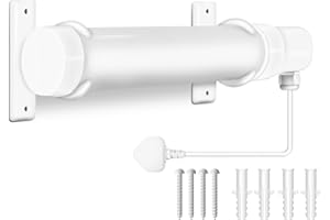 Prem-I-air Tubular Heater 1FT 45W for Kitchen, Work Rooms, Conservatory, Green House for Back Ground Heat, Low Energy Frost Protection, Quiet Operation, Thermal Protection With Bracket White