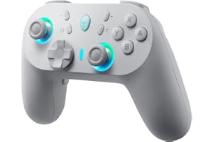 Thunderobot G45 Pro Wireless Controller PC Windows/Switch/IOS/Android, Joystick PC con Joystick e ganci ad effetto Hall, USB-C/BT/2.4G, NFC, TURBO, Giroscopio, Luci RGB