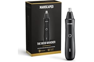 ‎MANSCAPED REFINING THE GENTLEMAN MANSCAPED® The Weed Whacker® Trymer do włosów w nosie i uszach – Precyzyjne narzędzie 9000 obr./min z akumulatorem, na mokro/na sucho, łatwe do czyszczenia, wymienne ostrze ze stali nierdzewnej
