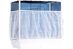 SULIUDAJI 1 Stück verstellbare Vogelkäfig-Netzabdeckung, Vogelkäfig-Schutzgitter, Netzabdeckung, Schutz, universeller Vogelkäfig (weiß)