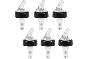 ZERONE Zmierz nalewacz alkoholu, 29 ml plastikowy pomiarowy nalewacz do alkoholu, automatyczny pomiar komora nalewania wylewki korek do wina alkoholowego (przezroczysty, opakowanie 6 szt.)