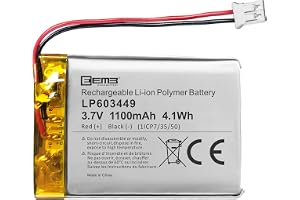 EEMB 3.7V 1100mAh 603449 Lipo batteri uppladdningsbart litiumpolymerjonbatteri med JST-kontakt Se till att enheten polaritet matchar med batteriet innan du köper!!!