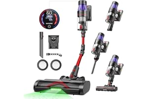 Ultenic U16 Flex Bezprzewodowy odkurzacz akumulatorowy mocy 550 W/50 Kpa, 60-minutowy odkurzacz akumulatorowy z ekranem dotykowym i składaną rurą