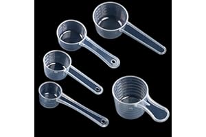 Lonimia 5 cucchiai dosatori in polvere proteica per caffè, misurino in polvere proteica, misurino per caffè, misurino con scala per cucinare, misurino in polvere 5 g, 15 g, 20 g, 25 g, 30 g