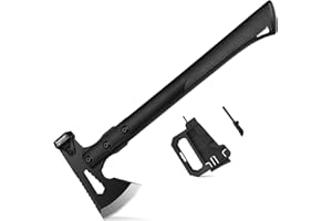 Japaknives Hacha para Partir Madera de 37,5 cm, Hacha para Acampar, Hacha portátil para Exteriores con Caja de Regalo, Hacha de Caza de Viaje para jardín y Bosque