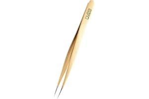 Rubis Splitterpinzette - Vergoldete Pinzette für Splitter und eingewachsene Haare - Spitzpinzette (Gold)