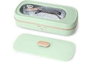 SOARFLY 420ML Pulitore Ultrasuoni, 48000Hz Pulitore ad Ultrasuoni con 2 modalità di Pulizia, Pulitore Ultrasuoni Pulitore a Ultrasuoni Adatto per Orologi, Occhiali, Anelli