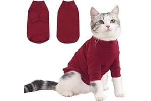 Cyponpy Cat Jumper Fleece Kitten Clothing Winter Cats Coat Warm Pajamas Two-Legged Onesie Sphynx Clothes Cats Sweater Bodysuit Long Sleeve Kitten Pullover Hairless Cat Outfit Jacket