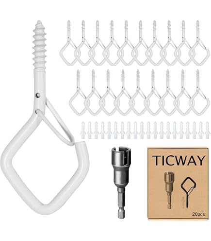 Set 6 Pezzi Viti Vite A Gancio Ganci 3.8 X 65 Mm Con Filettatura Per L