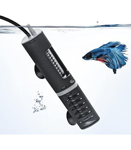 YukiHalu Small Aquarium Heater 25W With External Controller - For 1-5 Gallon Fish Tanks