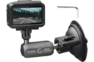 FANAUE Support Ventouse Camera, Support de Pare-Brise de Voiture, Compatible avec Les séries GoPro Hero 11, Hero 10/9/8/7, DJI Pocket/Action, Insta360 One R/One, série Sargo