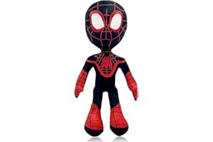 BJPERFMS Miles Morales Kuscheltier, 32CM Miles Morales Plüschtier, Spidey Plüschfigur, Spinne Filmfigur, Spider Boy Plushie, Miles Morales Anime Plush, Comic Figur Spielzeug, Plüschpuppen für Kinder