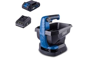 Scheppach Akku Handstreuer C-GSP800-X Salzstreuer | Streubreite 5m | Fassungsvermögen 3,5L | Flächenleistung 800m² | 8 vers. Streumengen | 20V-IXES-Serie | 10 Jahre Garantie | mit 2Ah Akku & Ladegerät