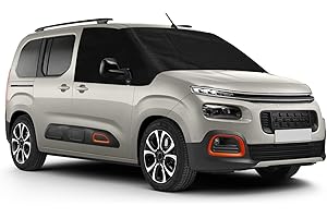 ZWPARTS Auto Windschutzscheiben Abdeckung Ersatz für 2018-2025 Citroen Berlingo, 600D Luxus Frontscheiben Sonnenschutz, 100% Verdunkelnd, Blockiert UV Strahlen, Wetterfeste Frontscheibe Wrap Cover