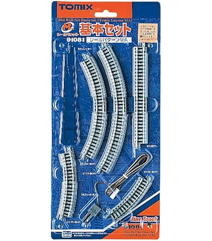 Tomytec 970282 - Schienen-Startset, Oval, mit Eingleisstück