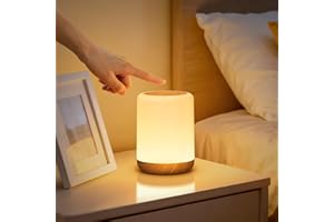 VIWAVE Nachttischlampe Touch Dimmbar, Nachtlicht Kinder 256 RGB Farbwechsel & 3 Modi, Stilllicht mit Timer & Speicher, Tischlampe Kabellos Akku Aufladbar, Touch Lampe für Schlafzimmer, Wohnzimmer