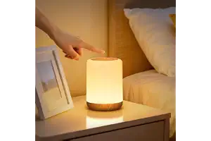 VIWAVE Lamparas de Mesita de Noche Táctil,256 Colores RGB & 3 modos | Luz Nocturna Infantil,Luz Nocturna con Temporizador y Memoria, Lámpara de Mesa Recargable e Inalámbrica Para Dormitorio