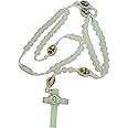 Glow In The Dark Catholic Praying Thread Rosary | Radium Color Thread Rosary For Praying With St Benedict Cross For Unisex Adult