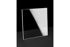 QWORK® 10 Pezzi Fogli acrilici trasparenti, Lastra trasparente, 10x10cm, Per Cornice, Progetti Di Visualizzazione, Pittura