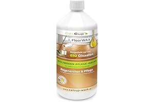 ‎CATCUP CatCup FloorWAX BIO Holzboden, Parkett, Laminat Pflege & Regenerator mit Bienenwachs. Naturprodukt ohne Chemie. Parkett Versiegelung. Ergiebig wie ein Konzentrat (1 Liter)