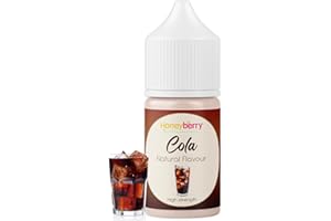 HONEYBERRY 30ml Natural Cola Food Flavouring Essence - Professional High Strength Edible Liquid Extract Drops - Highly Concentrated Versatile Flavour for Baking Cooking Drinks Scent Soap Cosmetics