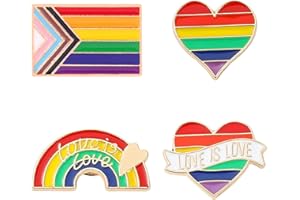 NOJGAC 4 PCS Pride Pins, Lgbtq Accessories, Lesbian Pins, Badge Cute Brooch Lgbtq Accessories for Lover Clothes Lapel Bag Backpack Decorations for Gay Pride Party Supplies
