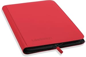 LUCKBOYI Trading Card Binder 9 Pocket, Trading Card Albums Waterproof,20 Double-Sided Pages for 360 Pockets Premium Cards Binder Card Folder Holder Card Book for Cards, Card Collector Ablum (Red)