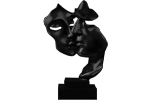 Moaobooh Skulptur Deko, Deko Wohnzimmer Modern Harz Skulptur Stabile Platzierung Geeignet FüR Die Dekoration Von Wohnzimmer, Bar, Zimmer, BüRo (Schwarz)