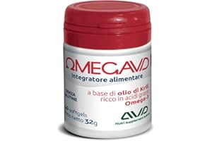 AVD REFORM | Omegavd – Integratore di Omega 3 da olio di krill per il benessere cardiovascolare, cerebrale e antiossidante – 40 softgels – Prodotto in Italia