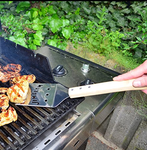 Jim Beam Grillbesteck mit Holzgrifffläche im Geschenkset, 5 tlg. - 6